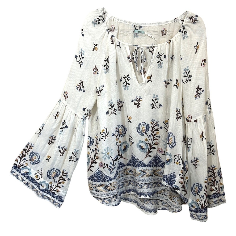 Anthropologie Medium Shirt Boho Cottage Peasant Ethereal Romantic Flowy Hippie